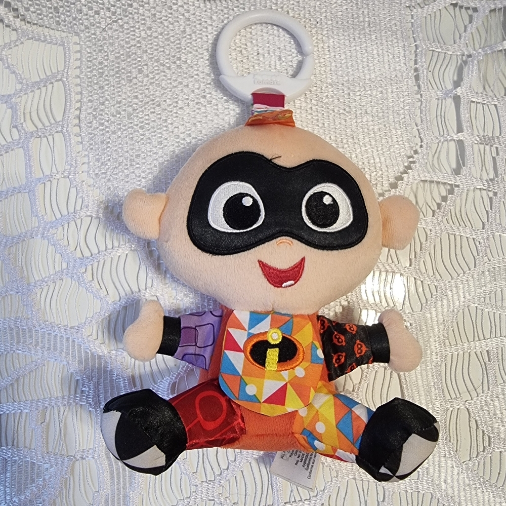 LAMAZE DISNEY TOMY Plush Pixar Incredibles 2 Baby Jack Jack Crinkle Sensory Doll
